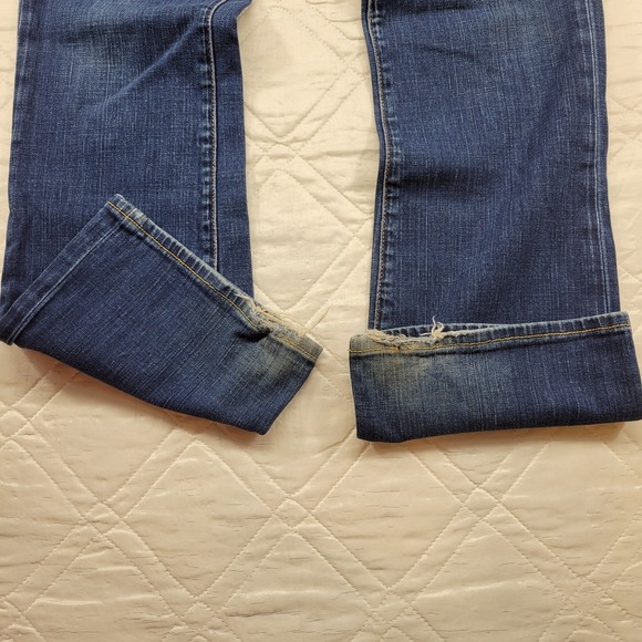 X2 Curvy Regular Rise Boot Cut distressed blue jeans size 6 waist 31 - Picture 3 of 10